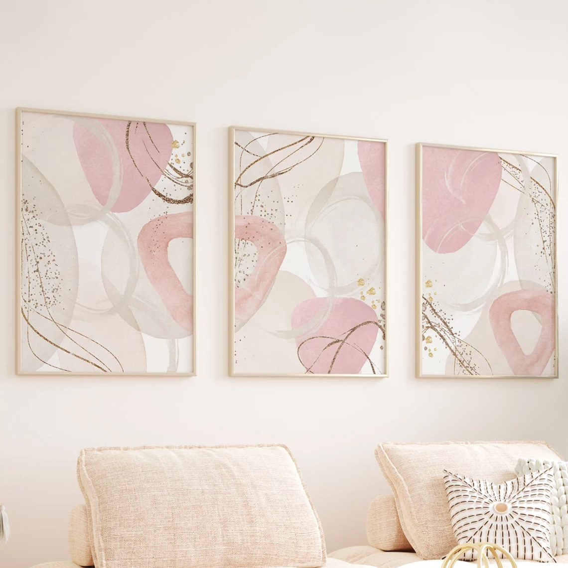 Abstract Canvas Set - Набор из 3 предметов: настенное искусство,