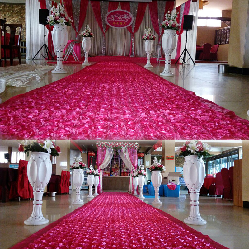 Table Runner - 10-ярдовая атласная ткань с 3D-цветами роз,