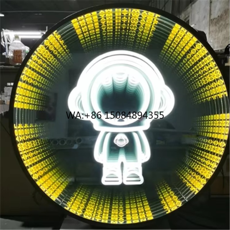 Decorative Mirror - Настраиваемая 3D LED-вывеска с эффектом бесконечного
