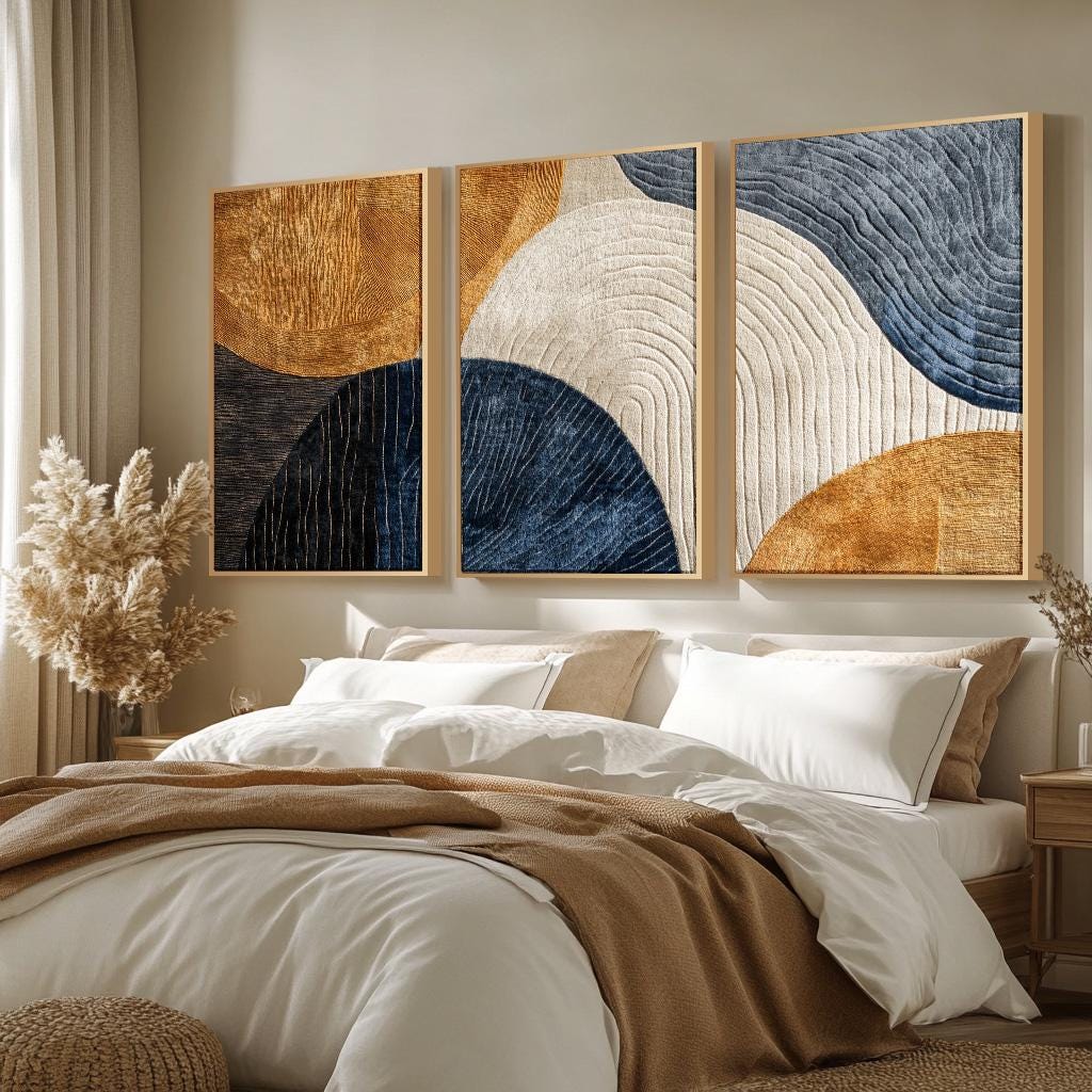 Набор из 3 бескаркасных картин – обзор и цена Abstract Canvas Set