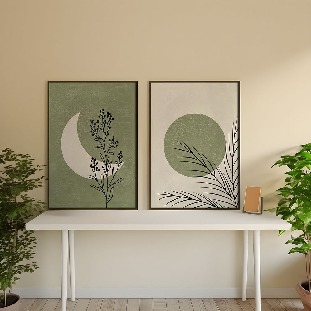 2 шт./компл. богемное растение – обзор и цена Abstract Canvas Set