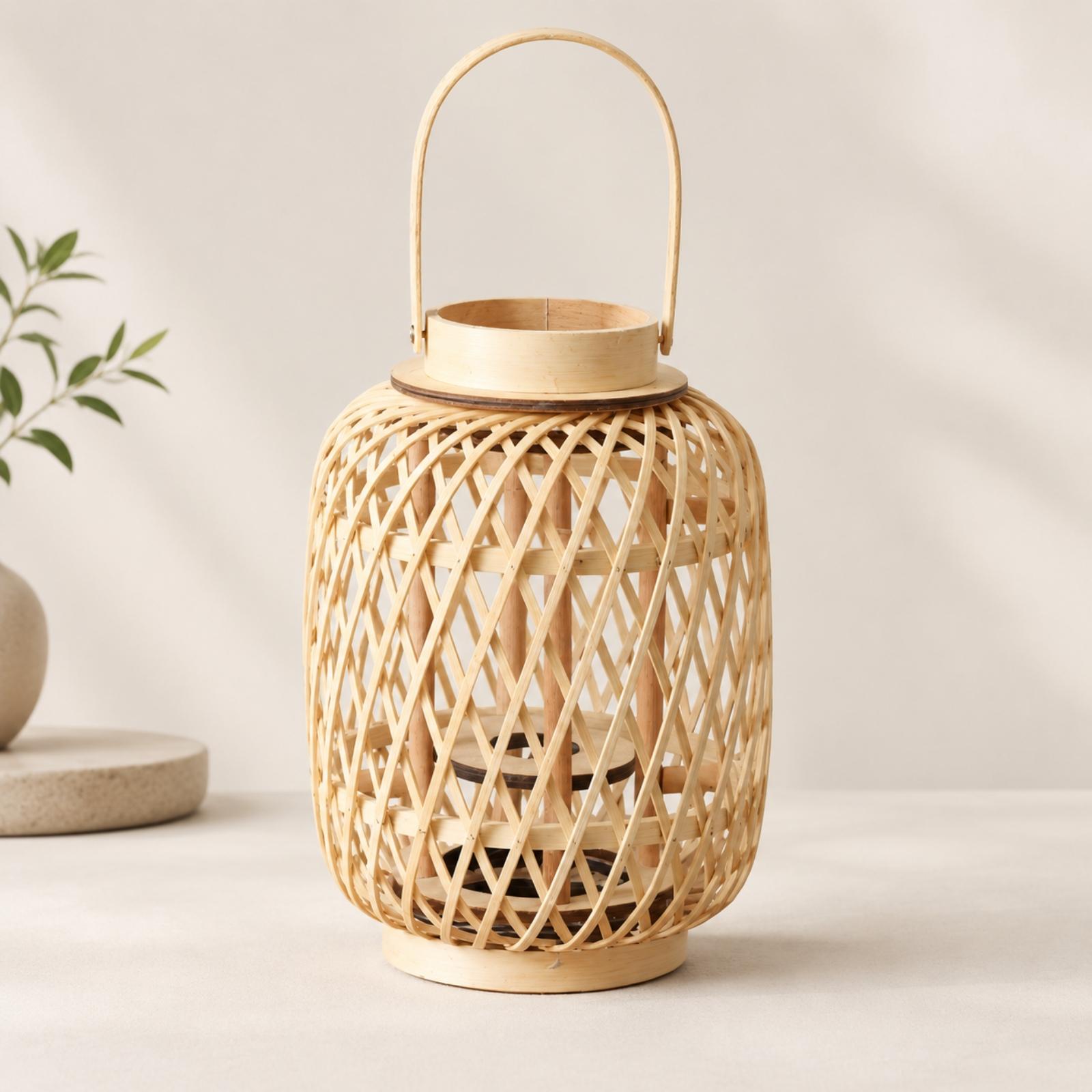 Подсвечник-фонарь из бамбука,  – обзор и цена Candle Holder Decor