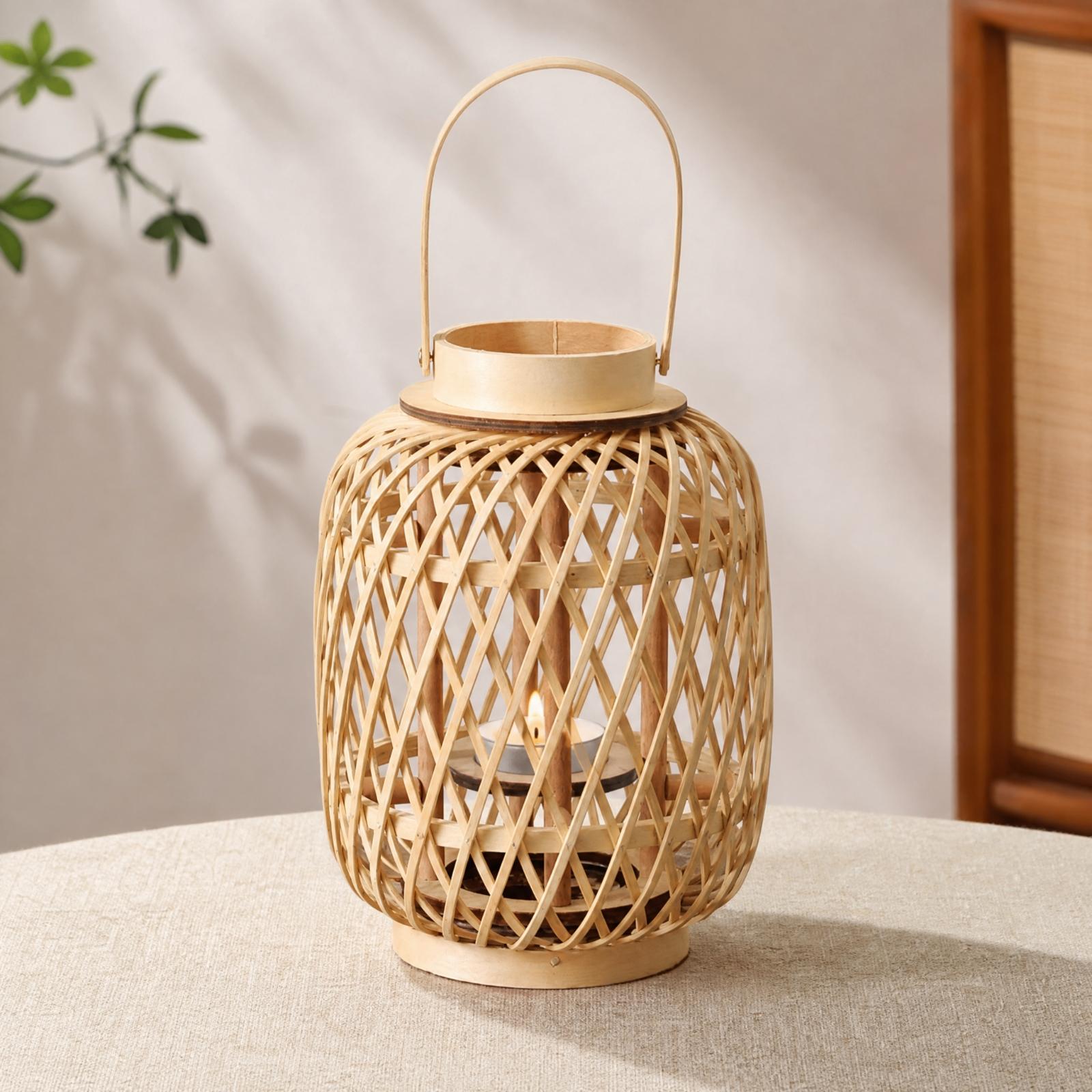 Подсвечник-фонарь из бамбука,  – обзор и цена Candle Holder Decor