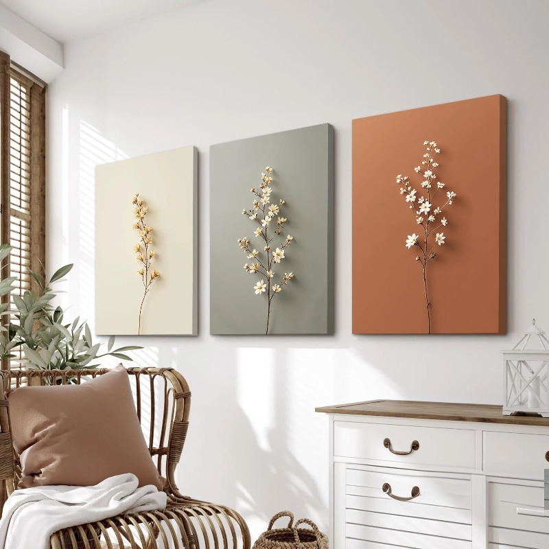 Набор из 3 безрамных картин на – обзор и цена Abstract Canvas Set