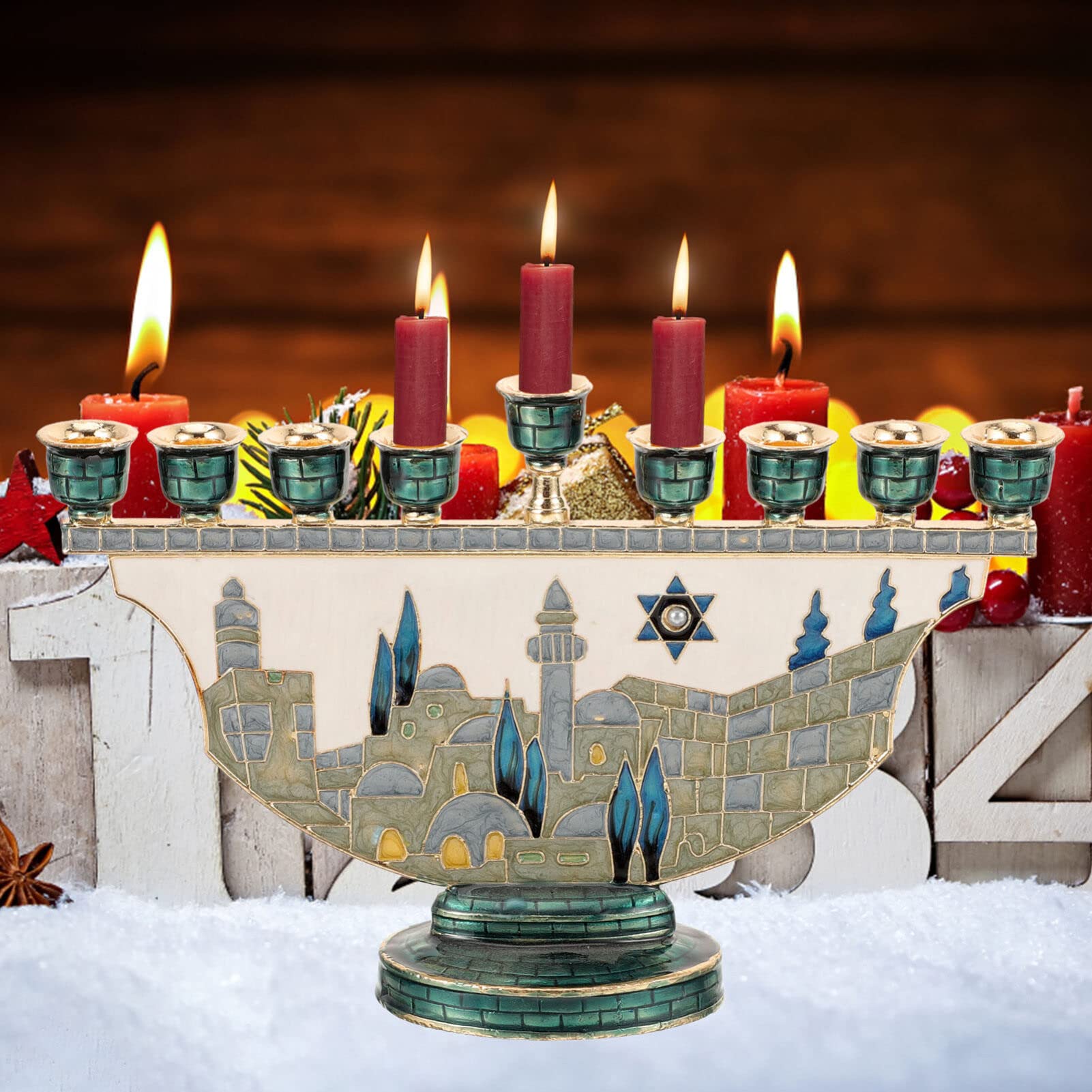 Иерусалимская Менора, 9-конечн – обзор и цена Candle Holder Decor