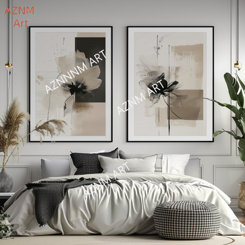 Набор минималистичных цветочны – обзор и цена Abstract Canvas Set
