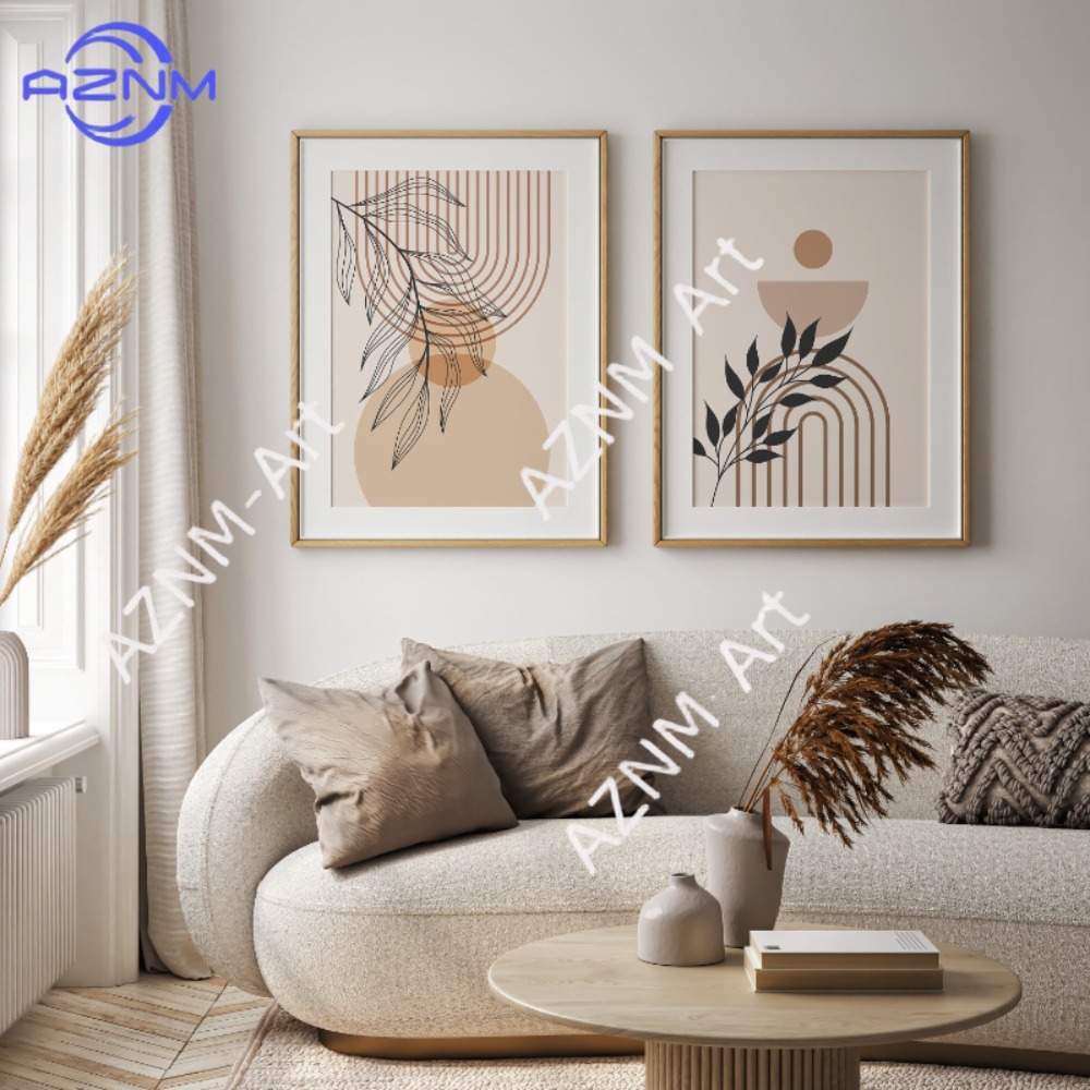 Набор из 1/2 шт. зеленых ботан – обзор и цена Abstract Canvas Set